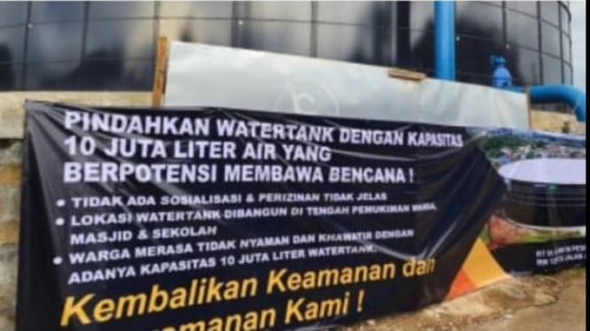 Water Tank 10 Juta Liter PDAM Ditolak Warga Depok