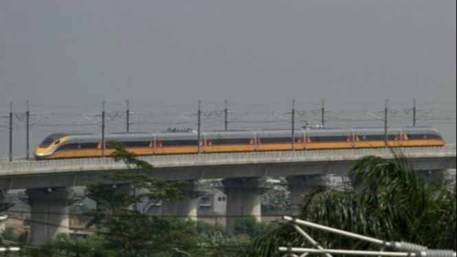 Ilustrasi kereta cepat Jakarta Bandung