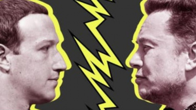 Ilustrasi Aplikasi Sosmed, Mark Zuckerberg (Meta) vs Elon Musk (Twit)