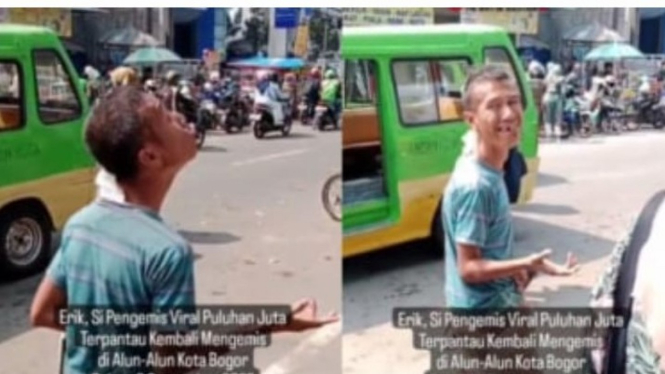 Erik, Pengemis  Bogor yang Punya Uang 56 Juta