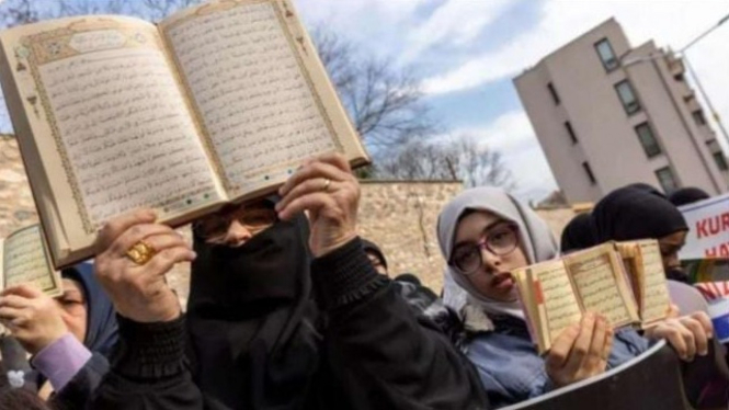 Ilustrasi Penistaan Agama, Protes Aksi Pembakaran Al Quran
