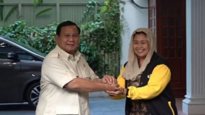 Prabowo Subianto bertemu dengan Yenni Wahid di Kertanegara
