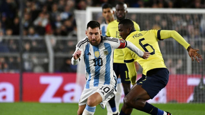 Lionel Messi, Duel Timnas Argentina vs Timnas Ekuador