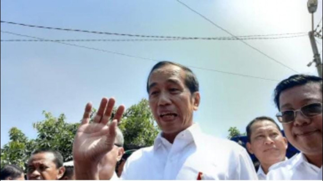 Presiden Jokowi saat di Pasar Kranggot (Cilegon-Banten)
