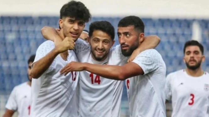 Selebrasi pemain Timnas Iran U-23