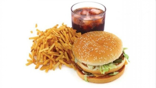 Ilustrasi Destinasi Kuliner, Junk Food / Makanan Cepat Saji (Burger)
