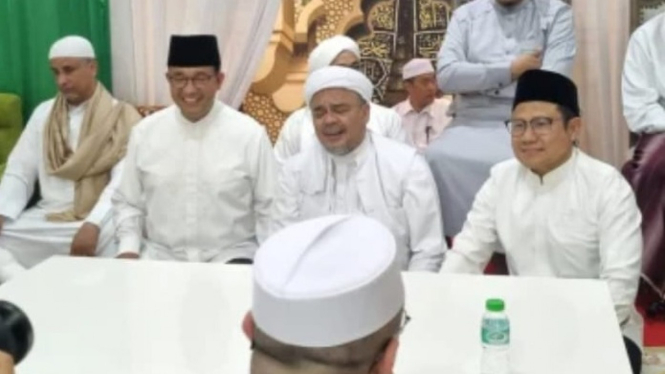 Anies-Cak Imin Bersama Rizieq Shihab.