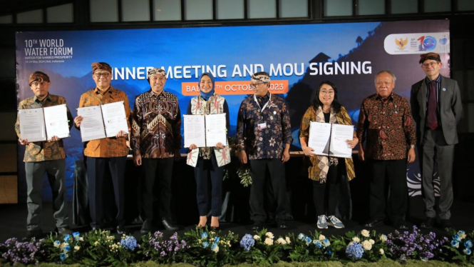 Penandatanganan MoU Gelaran 'World Water Forum ke-10' di Bali