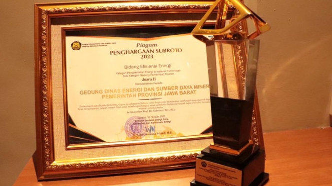 Pemdaprov Jabar Raih Juara 2 dalam Subroto Award 2023