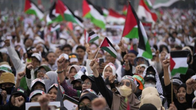 Konflik Israel & Palestina, Aksi Demo Freedom for Palestina (Monas)