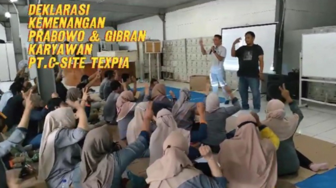 Ratusan Buruh di Subang Deklarasi Dukung Prabowo-Gibran