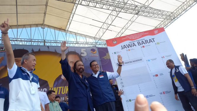 Anies dan Surya Paloh kampanye di Bandung