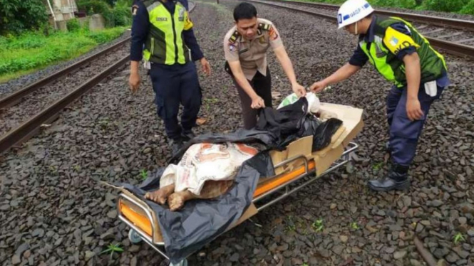 Ilustrasi korban tewas tertabrak kereta api.