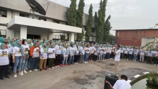 BuRibuan Buruh di Subang Deklarasi Dukung Prabowo-Gibran