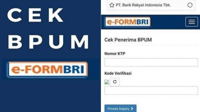 BPUM e-form BRI media penerima BLT UMKM.