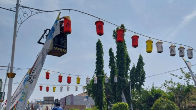 Lampu penerangan jalan di Kabupaten Purwakarta