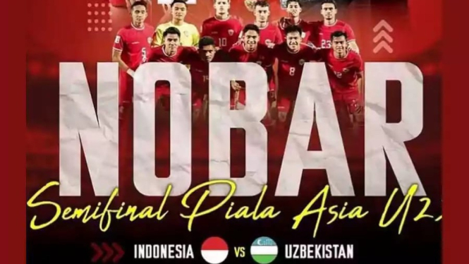 Nobar Timnas Indonesia U-23 vs Uzbekistan.