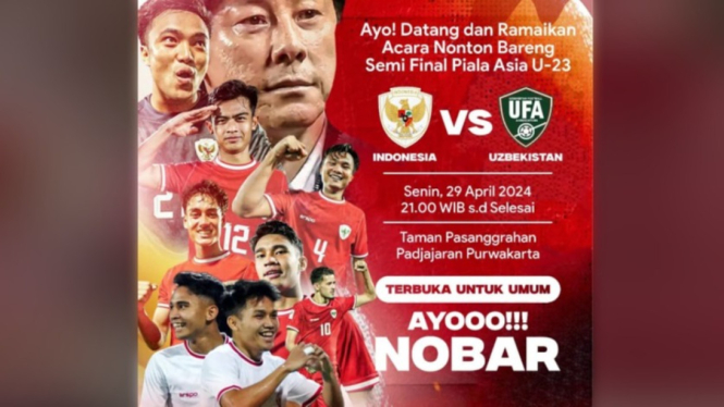 Nobar Timnas Indonesia U-23 vs Uzbekistan