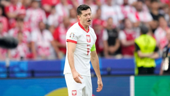 Kapten Timnas Polandia Robert Lewandowski di Piala Eropa 2024