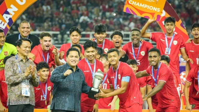 Timnas Indonesia U-19 raih gelar juara Piala AFF 2024.