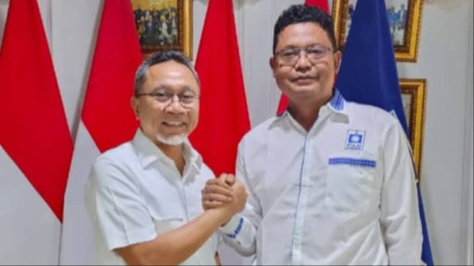 Ketum PAN Zulkifli Hasan & Ketua Bappilu DPD PAN Subang Otok Byantoro.