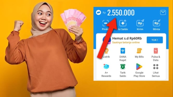 Ilustrasi dapat Saldo DANA Gratis