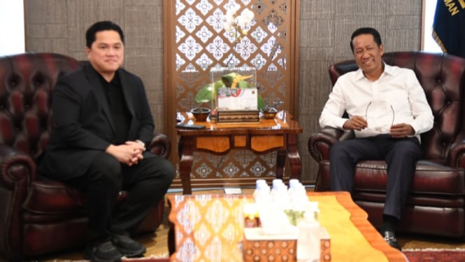 Erick Thohir dan Menkumham Supratman Andi