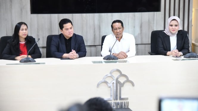 Erick Thohir dan Menkumham Supratman Andi