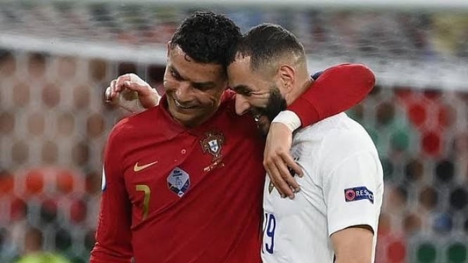 Cristiano Ronaldo dan Karim Benzema