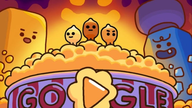 Google Doodle Popcorn