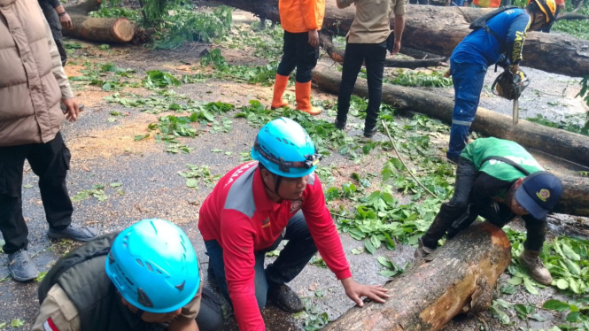 Tagana Saat Tanggulangi Bencana