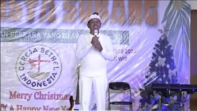 Dedi Mulyadi beri sambutan di Gereja.