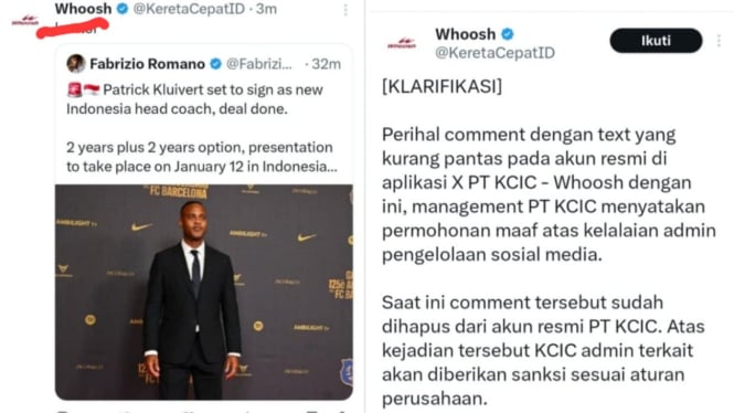 Viral! admin Kereta Cepat Whoosh berkata kasar.