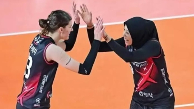 Megawati Hangestri dan Vanja Bukilic
