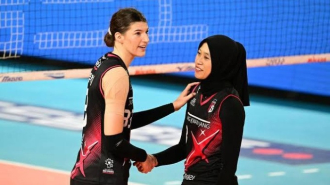 Megawati Hangestri dan Vanja Bukilic