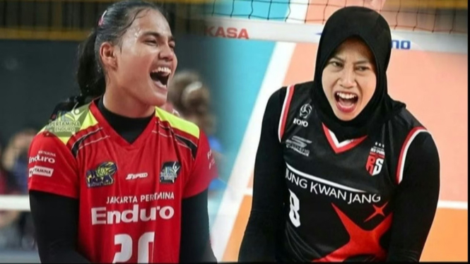 Junaida Santi dan Megawati Hangestri Pertiwi