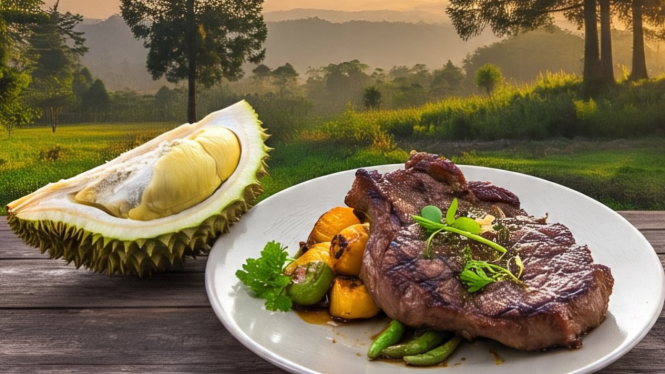 Menu Daging dan Durian