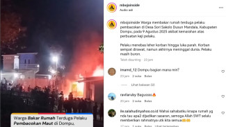 Membara, Massa Bakar Beberapa Rumah dan Kendaraan Pelaku Pembacokan di Dompu