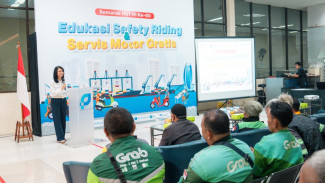 80 Pengemudi Ojek Ikuti Edukasi Safety Riding dan Servis Gratis di Momen Kemerdekaan RI