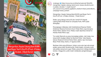 Motif Pembunuhan Kacab BRI Cempaka Putih Perlahan Terkuak Usai Pelaku Ditangkap