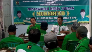 Gelar Muskercab Jelang Muktamar, PPP Pringsewu Dukung Mardiono: Punya Pengalaman dan Kapasitas