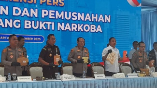 Polda Metro Bongkar 1.719 Kasus Narkoba, Sita 1,14 Ton Barang Bukti Senilai Rp1,13 Triliun