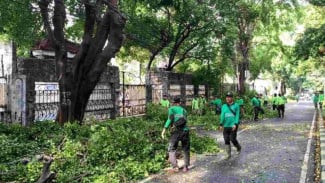 Hujan & Angin Kencang Mengintai, Pemprov DKI Kerahkan Tim Penopingan 24 Jam
