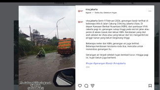 Beberapa Titik di Jalan Cakung Cilincing Kembali Tergenang Usai Hujan