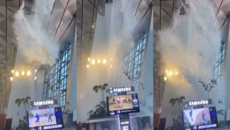 Viral, Plafon Terminal 3 Bandara Soekarno-Hatta Jebol Saat Hujan Deras