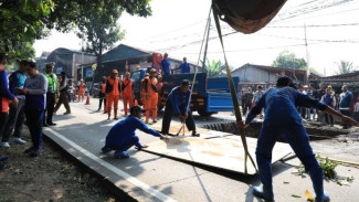 Perbaikan Jalan Ambles di Lenteng Agung Dikebut, Pemkot Jaksel Gelontorkan Dana Rp380 Juta