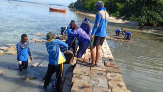 Daratan Pulau Payung Terancam Abrasi, Tanggul Raksasa 65 Meter Kini Hampir Rampung