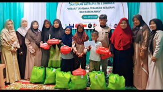 Puluhan Anak Yatim dan Dhuafa Terima Santunan dari Pegadaian CPS Pondok Aren