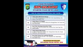 Ini 5 Lokasi Gerai SIM Keliling Hari Ini Selasa 22 September