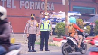 Dirlantas Dampingi Kapolda Jambi Atur Lalu Lintas